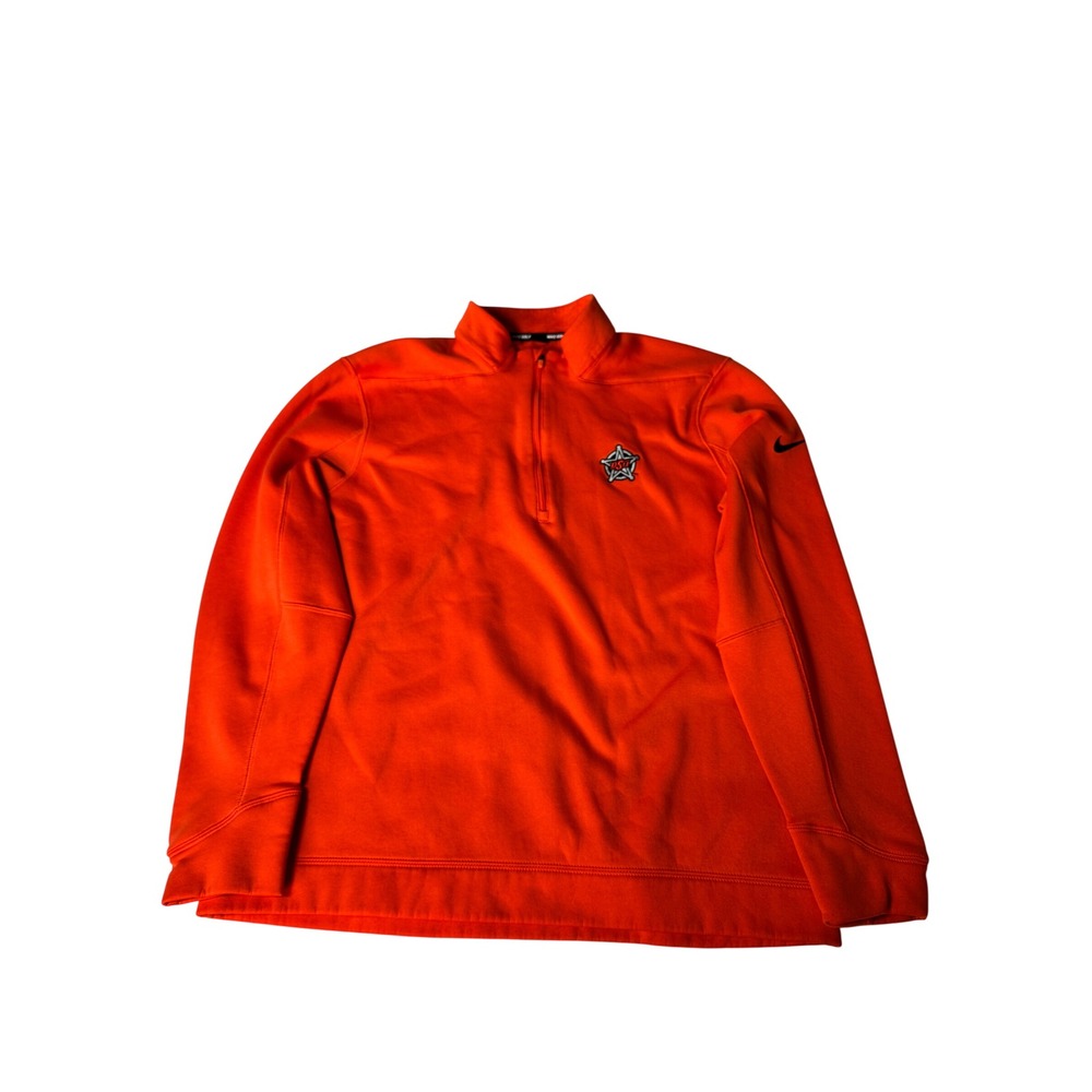 Nike Golf Mens Orange Quarter Zip Pullover Fleece Oklahoma State Cowboys Large